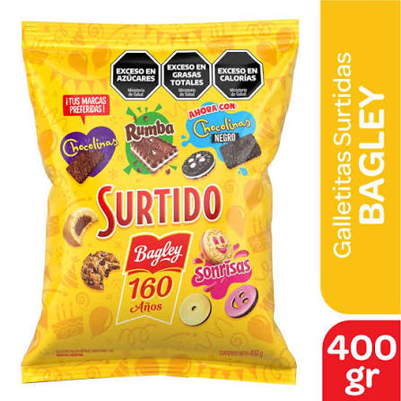 GALLETITAS SURTIDO BAGLEY X390 GRS